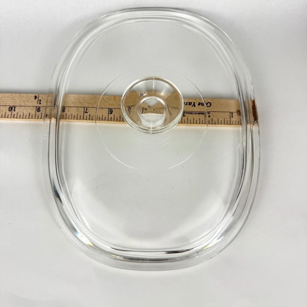 Vintage PYREX DC 1 1/2-C Clear Glass Oval Lid Corning Ware Replacement